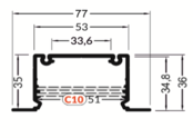 Extra großes LED-Aluminiumprofil 1 Meter mit Abdeckung 77 mm x 36 mm XL12 – Hochwertiges Profil für LED-Streifen, ideal für Beleuchtungsprojekte, inklusive Diffusor, maßgenau nach DIN-Norm Extra großes LED-Aluminiumprofil 1 Meter mit Abdeckung 77 mm x 36 mm XL12 – Hochwertiges Profil für LED-Streifen, ideal für Beleuchtungsprojekte, inklusive Diffusor, maßgenau nach DIN-Norm