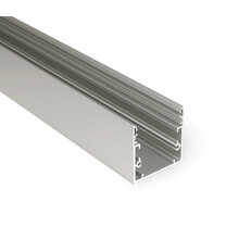 LED Profil XXL 1m mit Abdeckung 53x53mm für LED Streifen - XL53ALU