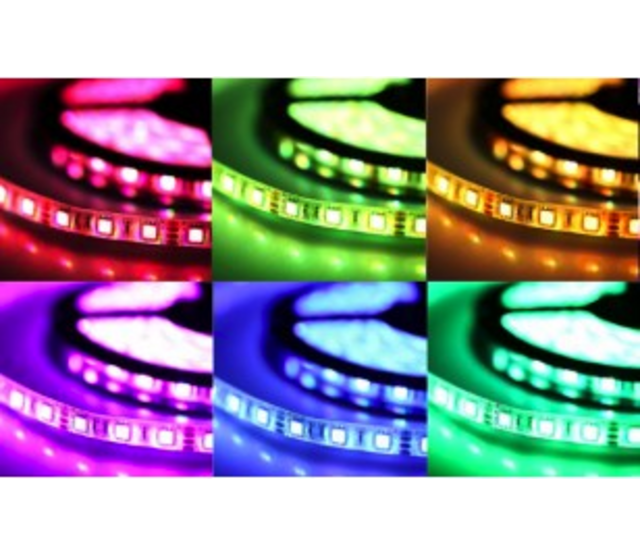 LED Streifen RGB 14,4W 1020LM 60LED/m IP20 12V DC - 10 Meter, hochflexibel, dimmbar, für Innenraumbeleuchtung, 6000K Tageslichtweiß, selbstklebend, 10m Rolle