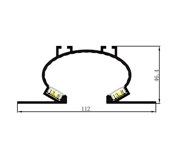 LED Streifen Einbau-Wandprofil 2 Meter (2000mm) – 112mm x 46,40mm – IB6 – Hochwertiges Aluminiumprofil für indirekte Beleuchtung, dimmbar, inkl. Diffusor, ideal für Wohn- und Gewerberäume LED Streifen Einbau-Wandprofil 2 Meter (2000mm) – 112mm x 46,40mm – IB6 – Hochwertiges Aluminiumprofil für indirekte Beleuchtung, dimmbar, inkl. Diffusor, ideal für Wohn- und Gewerberäume