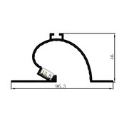 LED Streifen Einbau-Wandprofil 2 Meter, 96,30 mm x 46 mm – IB5 | Aluminiumprofil für LED-Beleuchtung | Innen- und Außenbereich | Präzise Lichtführung | Dimmbare LED-Technik LED Streifen Einbau-Wandprofil 2 Meter, 96,30 mm x 46 mm – IB5 | Aluminiumprofil für LED-Beleuchtung | Innen- und Außenbereich | Präzise Lichtführung | Dimmbare LED-Technik