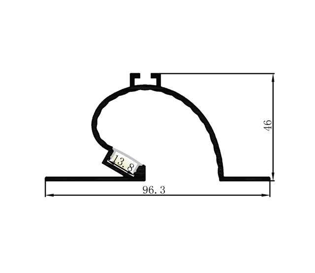 LED Streifen Einbau-Wandprofil 2 Meter, 96,30 mm x 46 mm – IB5 | Aluminiumprofil für LED-Beleuchtung | Innen- und Außenbereich | Präzise Lichtführung | Dimmbare LED-Technik LED Streifen Einbau-Wandprofil 2 Meter, 96,30 mm x 46 mm – IB5 | Aluminiumprofil für LED-Beleuchtung | Innen- und Außenbereich | Präzise Lichtführung | Dimmbare LED-Technik