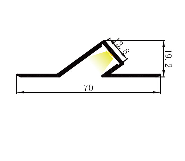 LED Streifen Einbau-Wandprofil 2 Meter, 70mm x 19,20mm - IB4 | Aluminiumprofil für LED-Beleuchtung | Innen- und Außenbereich | Hochwertige Lichtstreifenhalterung | Dimmbare LED-Technik LED Streifen Einbau-Wandprofil 2 Meter, 70mm x 19,20mm - IB4 | Aluminiumprofil für LED-Beleuchtung | Innen- und Außenbereich | Hochwertige Lichtstreifenhalterung | Dimmbare LED-Technik