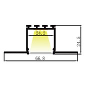 LED Aluminiumprofil XL 200 cm mit Diffusorabdeckung, 66,8 mm x 24,5 mm – XL99ALU, ideal für LED-Streifen, hochwertige Beleuchtungslösung, OP = OP LED Aluminiumprofil XL 200 cm mit Diffusorabdeckung, 66,8 mm x 24,5 mm – XL99ALU, ideal für LED-Streifen, hochwertige Beleuchtungslösung, OP = OP