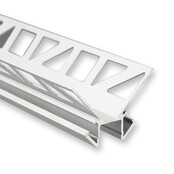 LED Streifen Aluminium Profil 2,5 m 33x33 mm P18 – Grau, Montageprofil für LED-Beleuchtung, 250 cm Länge, 33 mm Breite, 33 mm Höhe, mit P18 Opal-Diffusor