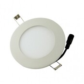 230V LED Einbaustrahler 6W warmweiß (2700K), rund, IP44, 105mm Bohrlochdurchmesser, 120mm Außendurchmesser, dimmbar, energieeffizient, für Decken- und Wandmontage, ideal für Wohn- und Gewerberäume