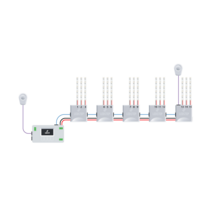 LED-Streifen Treppenstufen-Controller-System – Steuerung für bis zu 18 Stufen, dimmbar, RGB oder weiß, 12V/24V, IP20, einfache Montage, ideal für Innenräume