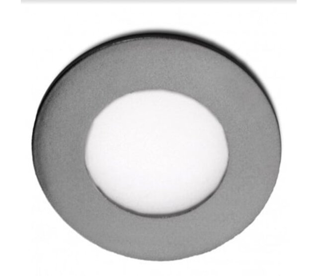 12V LED Einbauspot dimmbar, 3W, warmweiß (3000K), rund, IP44, 120° Abstrahlwinkel – Für Wohn- und Außenbereiche