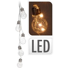 LED-Glühbirnen Partybeleuchtung – 15er LED Deko-Lichterkette mit Batteriebetrieb