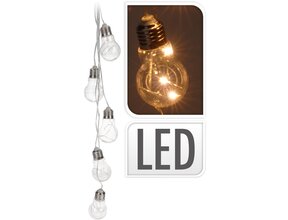 LED-Glühbirnen Partybeleuchtung – 15er LED Deko-Lichterkette mit Batteriebetrieb