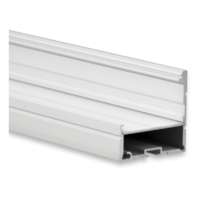 LED Aluminium Profil 200 cm mit Diffusor, 40,10 mm x 40,10 mm, für LED Streifen – CXL19.03ALU, Montagezubehör inklusive, hochwertige Lichtleiste