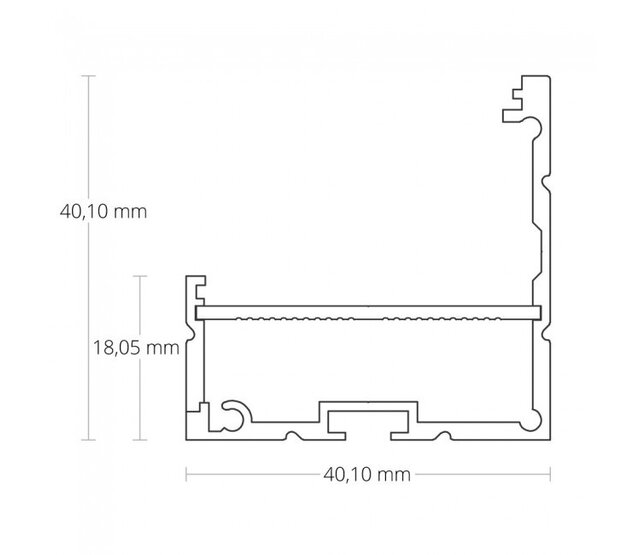 LED Aluminium Profil 200 cm mit Diffusor, 40,10 mm x 40,10 mm, für LED Streifen – CXL19.03ALU, Montagezubehör inklusive, hochwertige Lichtleiste LED Aluminium Profil 200 cm mit Diffusor, 40,10 mm x 40,10 mm, für LED Streifen – CXL19.03ALU, Montagezubehör inklusive, hochwertige Lichtleiste