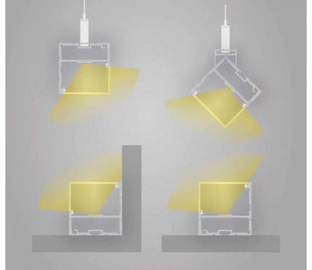 LED Aluminium Profil 200 cm mit Diffusor, 40,10 mm x 40,10 mm, für LED Streifen – CXL19.03ALU, Montagezubehör inklusive, hochwertige Lichtleiste LED Aluminium Profil 200 cm mit Diffusor, 40,10 mm x 40,10 mm, für LED Streifen – CXL19.03ALU, Montagezubehör inklusive, hochwertige Lichtleiste