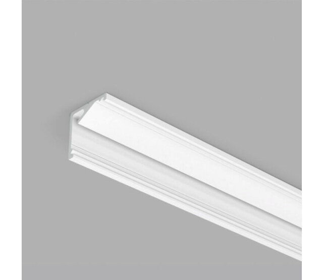 Weißes LED Eckprofil 2m mit opaler Abdeckung 16,5x16,5mm – C12Weiß
