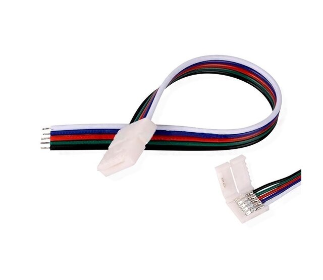 12mm RGBW/RGBWW LED Streifen Verbindungsstück mit einseitigem Kabelanschluss - IP20, 12V/24V, für 4- oder 5-adrige LED-Bänder, 1-polig, 12 mm Breite, inkl. Draht, ideal für Innenraumbeleuchtung 12mm RGBW/RGBWW LED Streifen Verbindungsstück mit einseitigem Kabelanschluss - IP20, 12V/24V, für 4- oder 5-adrige LED-Bänder, 1-polig, 12 mm Breite, inkl. Draht, ideal für Innenraumbeleuchtung