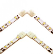 Winkelverbinder für 10 mm LED-Streifen – IP20, präzise 90° L-Form Verbindung mit 2-poligem Clip-System für flexible einfarbige LED-Bänder, einfache Montage, ideal für Innenbeleuchtung
