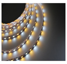 Komplettset – LED Streifen 11W 509lm/m 12V DC IP20 Dual Weiß 5m, inkl. Netzteil & Zubehör, dimmbar, energieeffizient, für Innenbeleuchtung