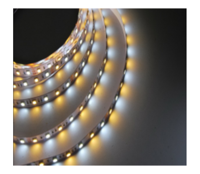 Komplettset – LED Streifen 11W 509lm/m 12V DC IP20 Dual Weiß 5m, inkl. Netzteil & Zubehör, dimmbar, energieeffizient, für Innenbeleuchtung