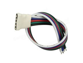 RGBW / RGBWW LED Streifen Verbinder mit Kabel, 12 mm Buchse