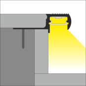 LED-Stufenprofil für Außenbereich, 1,1 Meter mit 12,6 mm Abdeckung – Trap03 Messing | Wetterfest, IP65, Aluminiumprofil mit LED-Streifen für sichere Treppenbeleuchtung LED-Stufenprofil für Außenbereich, 1,1 Meter mit 12,6 mm Abdeckung – Trap03 Messing | Wetterfest, IP65, Aluminiumprofil mit LED-Streifen für sichere Treppenbeleuchtung