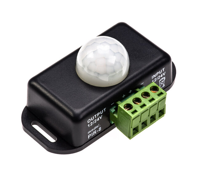 PIR-Bewegungssensor einstellbar - Steuerung für LED-Streifen bis 8 Ampere, 230V, IP20, Reichweite 12m, Dämmerungssensor, Montage an Decke/Wand, ideal für Innen- und Außenbeleuchtung PIR-Bewegungssensor einstellbar - Steuerung für LED-Streifen bis 8 Ampere, 230V, IP20, Reichweite 12m, Dämmerungssensor, Montage an Decke/Wand, ideal für Innen- und Außenbeleuchtung