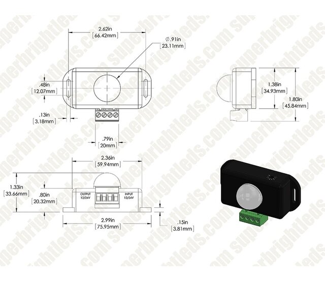 PIR Bewegungsmelder für 12V/24V LED Streifen