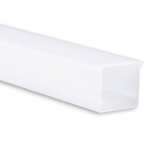 LED-Aluprofil 18.1ALU.H20, 2 m, mit opaler Abdeckung