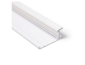 LED Streifen Wandprofil 2m mit Abdeckung 55x23mm - W12WEISS