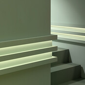 LED Profilleiste 2 m – C380WEISS – 50x50 mm, weiße Stuckleiste für LED-Streifen, geeignet für Innen- und Außenbereich, 200 cm Länge, ideal für indirekte Beleuchtung und Designprojekte