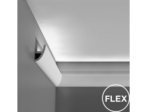 LED Stuckleiste 2m - C373WEISS - 8 x 4,9 cm - Dekorative LED Beleuchtung