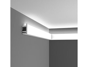 LED Stuckleiste 2m C381WEISS – 9,5x5 cm – Moderne Lichtleiste für indirekte Beleuchtung