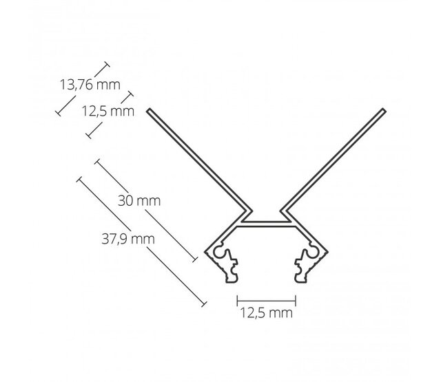 LED-Streifen Gipsaußenwinkelprofil mit Abdeckung, 2 Meter, 37,9 mm x 13,76 mm, GIPS23, für indirekte Beleuchtung, ideal für Decken- und Wandgestaltung, präzise Kantenführung, hochwertige Lichtstreuung. LED-Streifen Gipsaußenwinkelprofil mit Abdeckung, 2 Meter, 37,9 mm x 13,76 mm, GIPS23, für indirekte Beleuchtung, ideal für Decken- und Wandgestaltung, präzise Kantenführung, hochwertige Lichtstreuung.