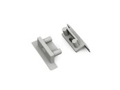 Endkappe für LED-Aluminiumprofil 08.1ALU mit Kabeldurchführung – für LED-Streifen, präzise Verarbeitung, 8 mm Breite, Aluminiumgehäuse, gewährleistete Kabelführung