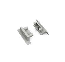 Endkappe für LED-Aluminiumprofil 08.1ALU mit Kabeldurchführung – für LED-Streifen, präzise Verarbeitung, 8 mm Breite, Aluminiumgehäuse, gewährleistete Kabelführung