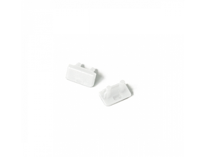 Endkappe für LED Aluminiumprofil SLIM100 Weiß mit Kabeldurchführung