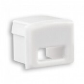 Endkappe für LED-Aluminiumprofil mit Kabeldurchführung – SLIM200WIT, 2000 mm, weiß, kompatibel mit LED-Streifen, inkl. Montagezubehör, IP20, für indirekte Beleuchtung, Decken- oder Wandmontage