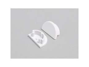 Endkappe für LED-Aluminiumprofil F12 Weiß – Passend für 8mm LED Streifen