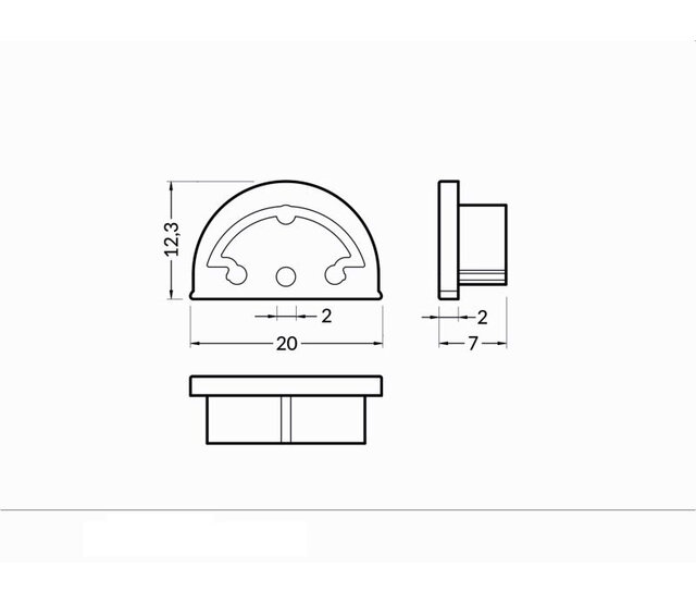 Endkappe für LED-Streifen F12WIT – IP67-Schutz, 12V/24V, 10mm Breite, passend für 8mm breite LED-Bänder, wasserdichte Abschlusskappe aus Kunststoff Endkappe für LED-Streifen F12WIT – IP67-Schutz, 12V/24V, 10mm Breite, passend für 8mm breite LED-Bänder, wasserdichte Abschlusskappe aus Kunststoff
