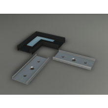 Eckiges LED Aluprofil 90 Grad - Schwarz - für LED Streifen