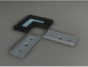 Eckiges LED Aluprofil 90 Grad - Schwarz - für LED Streifen