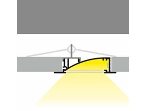 LED Gipsprofil 2m mit opaler Schiebeabdeckung 53x13,5mm für LED Streifen F8ALU