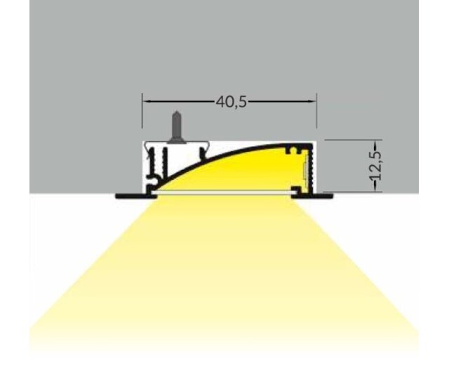 LED-Streifen Gipskartonprofil 2 Meter mit Opal-Gleitschutzabdeckung 53 mm x 13,5 mm F8ALU – Präzise Beleuchtungslösung für moderne Innenräume LED-Streifen Gipskartonprofil 2 Meter mit Opal-Gleitschutzabdeckung 53 mm x 13,5 mm F8ALU – Präzise Beleuchtungslösung für moderne Innenräume