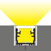 LED-Streifen Bodenprofil 1 Meter mit Abdeckung 15,8 mm x 13,70 mm - VLOER12 | Aluminiumschiene für LED-Beleuchtung | Präzise Montage für moderne Bodenbeleuchtung LED-Streifen Bodenprofil 1 Meter mit Abdeckung 15,8 mm x 13,70 mm - VLOER12 | Aluminiumschiene für LED-Beleuchtung | Präzise Montage für moderne Bodenbeleuchtung