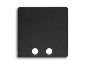 Endkappe für LED Aluminium Profil ohne Kabeldurchführung, 18 mm, schwarz