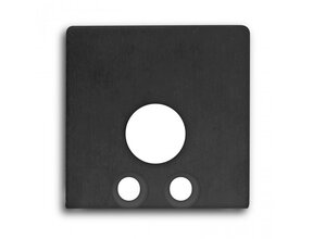 Endkappe für LED Profil mit Kabeldurchführung 18mm Schwarz