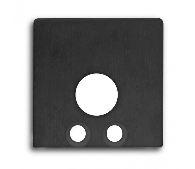 Endkappe für LED-Aluminiumprofil mit Kabeldurchführung, 18 mm, schwarz – Abschlusskappe für LED-Streifen, passend für 18 mm Profile, Kabelauslass, hochwertiges Finish