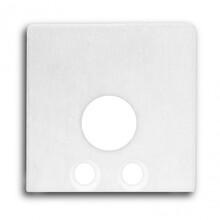 Endkappe für LED Aluminiumprofil mit Kabeldurchführung 18mm Weiß