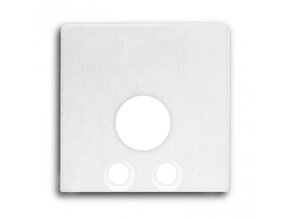Endkappe für LED Aluminiumprofil mit Kabeldurchführung 18mm Weiß
