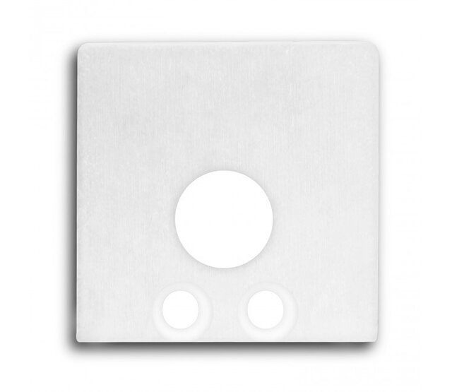 Endkappe für Alu-LED-Profil mit Kabeldurchführung, passend für 18W LED-Streifen, weiß (WIT), präzise Verarbeitung, optimale Lichtstreuung, einfache Montage, 20mm Breite, IP20 Schutzklasse, hochwertiges Aluminium