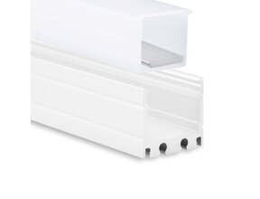 Wasserdichtes LED-Aluprofil Weiß, 2 m, opale Abdeckung – 18.1WEISS.H20